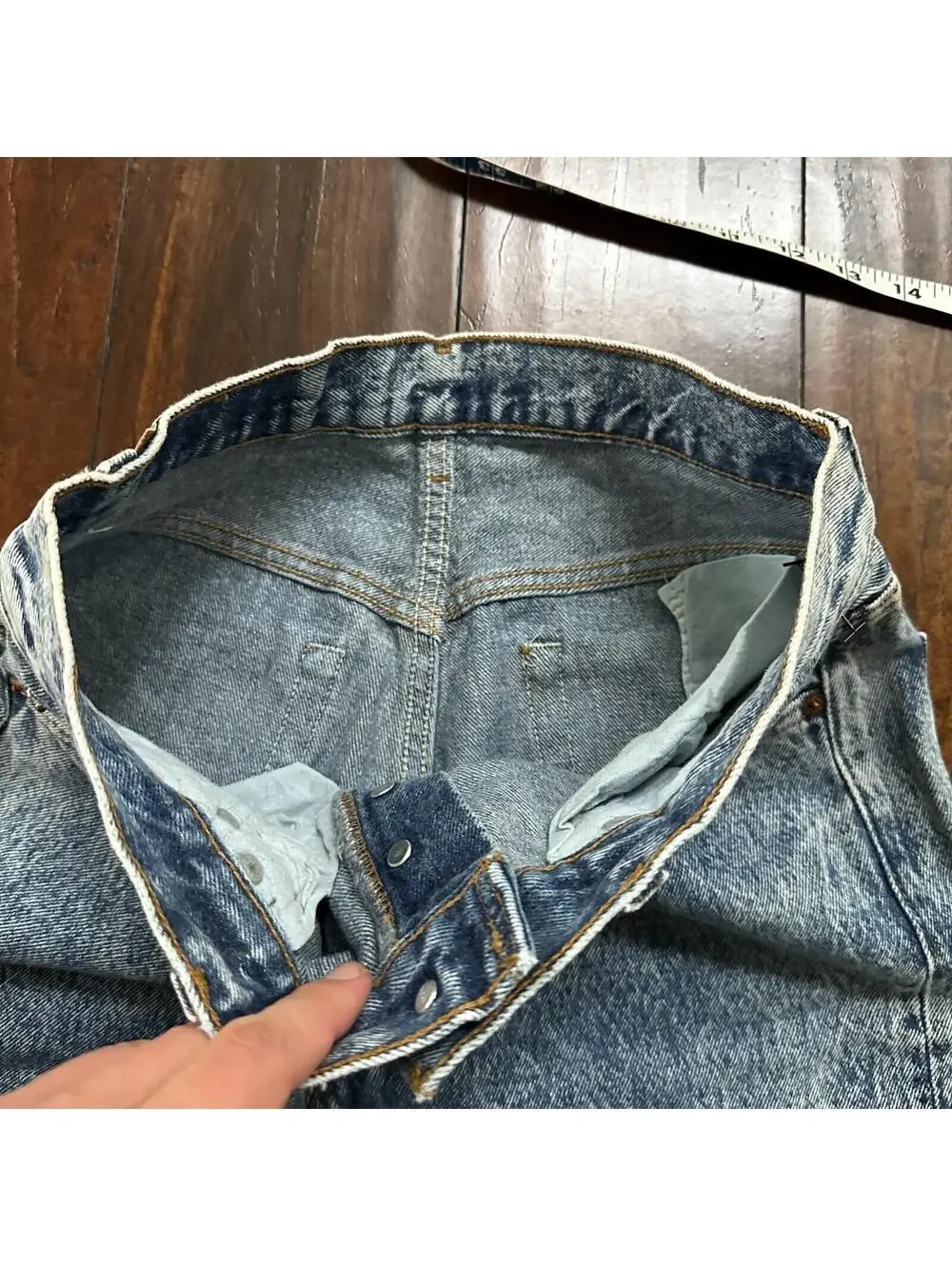 VTG 90s Levis 501 Button Fly 30x36 USA Tag Jeans Straight Acid Wash XX Act 27x32